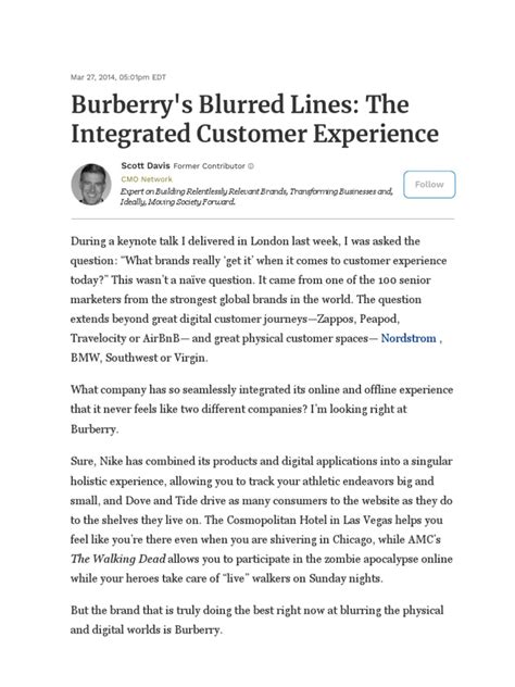 Burberry's Blurred Lines: The Integrated Customer Experience